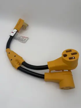 Adp-1450p-1450r Chenshi 2 30amp Y Splitter Adapter Cord For Dryer / Rv Ev 4 Prong Adp-1450p-1450r Chenshi 2 30amp Y Splitter Adapter Cord For Dryer / Rv Ev 4 Prong
