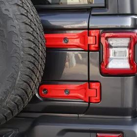 Hm20260306 Cherocar For Jeep Jl Tailgate Hinge Cover Spare Tire Bracket Rear Door Liftgate Trim Exte