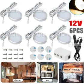 Cicmod 810032298678 6x Rv 12v Led Lights Interior Cabinet Ceiling Lamp Kit Caravan Camper Warm White