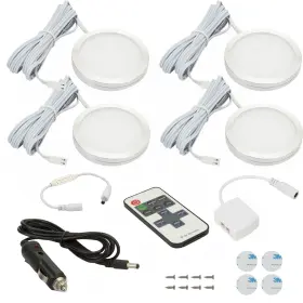 Cicmod 810032298784 4/6pcs 12v Led Rv Dome Light Remote Dimmable Interior Lighting For Trailer Boat