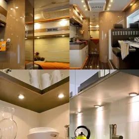 Cicmod 810032301668 4/6pcs 12v Led Rv Ceiling Dome Light Interior Lamp Kit Caravantrailer Van Boat