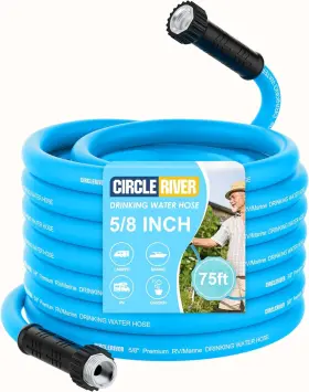 Cr-wh75-blue Circleriver Rv Water Hose 75ft 5/8 Inch Premium Drinking For Blue