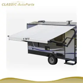 Cl17811ts340 Classic-autoparts 16.1ft 8 Inch Rv Awning Fabric Camper Vinyl Replacement Shade