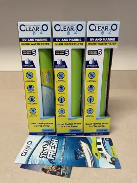 Crv1005 Clear2o Crv1005- Rv And Marine Inline Water Filters 3 Pack Eliminates Sulfur Taste