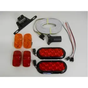 Closertowholesale 852659139521 Led Small Trailer Marker Brake Stop Turn Tail Light Kit / Wiring License