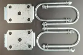 Cncw30403-12 Cnc New Trailer U Bolt Kit For 5200-7000lbs 3 Inch Round Axle 7 Long 1/2 Dia