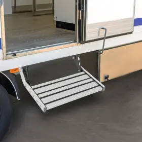 Cncest 756804828653 Folding Rv Step Manual Trailer Camper With Led Light 330lbs Load