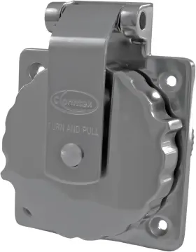Conntek 803ez-a-ssas 30 Amp 125 Volt Rv Marine Power Inlet - Stainless Steel