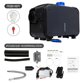 Cortile 197988310235 Upgraded Diesel Air Heater 8kw 110v 12v/24v Bluetooth Night Rv Camper Usa