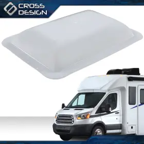 Big20260209-66 Crossdesign 14 Inch X 22 White Rv Skylight Cover Camper Truck Trailer Food