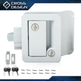 Ht-02etd0002awt Crossdesign Fit For Rv Entry Door Lock Latch Key Handle Deadbolt Camper Cargo Trailer White Ht-02etd0002awt Crossdesign Fit For Rv Entry Door Lock Latch Key Handle Deadbolt Camper Cargo Trailer White