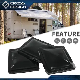 Ht-02trc0001dbk3 Crossdesign 3 Pack 14 Inch X14 Rv Replacement Roof Vent Cover Black Camper Trailer Ht-02trc0001dbk3 Crossdesign 3 Pack 14 Inch X14 Rv Replacement Roof Vent Cover Black Camper Trailer