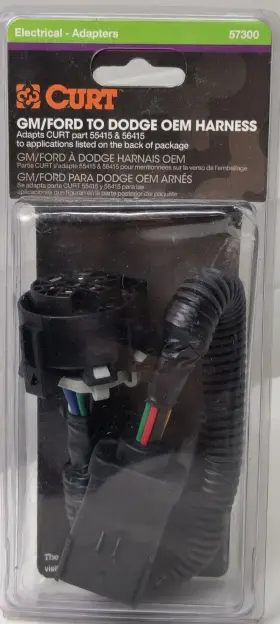 57300 Curt Gm Ford To Dodge Oem Adaptor 7 Pin New 57300 Curt Gm Ford To Dodge Oem Adaptor 7 Pin New