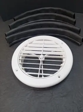 9850wh-118 D&w 1 Inch Extension 7 Round White Ceiling A/c Vent Rv - With 4 Rubber Gaskets