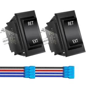 Kcd2-7-223b Daiertek Momentary Rv Jack Switch 30 Amp 12v Dc Reverse Polarity Rocker Motor