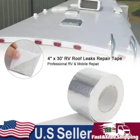 N002-a020 Darupsun 4 Inch X 30ft Rv Sealant Tape Uv Waterproof Roof Leaks Repair Seal Sticky Silver N002-a020 Darupsun 4 Inch X 30ft Rv Sealant Tape Uv Waterproof Roof Leaks Repair Seal Sticky Silver