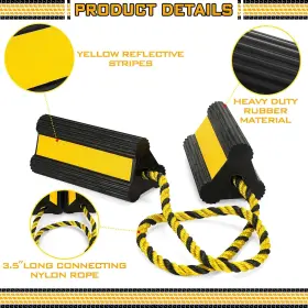 Jia-datanly-16391 Datanly 4 Pair Heavy Duty Wheel Chocks For Rv Trailer Rubber Stoppers Dual Ch #3 Jia-datanly-16391 Datanly 4 Pair Heavy Duty Wheel Chocks For Rv Trailer Rubber Stoppers Dual Ch #3