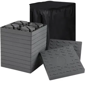 Gwh-104-g12 Demreal Rv Camper Leveling Blocks 12pack Heavyduty Interlocking Antislip Sta