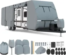 Denforste 647535893983 Rv Cover 20-22ft Travel Trailer Heavy Duty Extra-thick 8 Layers Ant