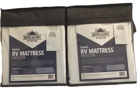656572 Denver Mattress Queen Rv Adjustable Protector White-lot Of 2