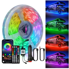 Ar0223b1 Destlife Rv Awning Lights 20ft 12v Led Light Strip With Remote And App Contro