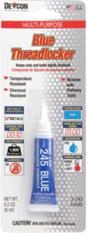 24345 Devcon 6 Pack Thread Locking Compound 1/5-oz 24345 Devcon 6 Pack Thread Locking Compound 1/5-oz