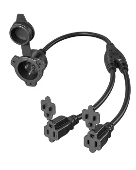 Hrvb02a Dewenwils 15a Heavy Duty Power Cord Dual Outlets 14awg Etl Certified