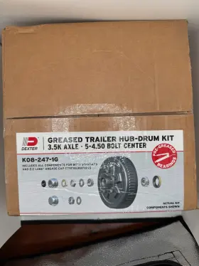 K08-247-1g Dexter Pre Greased Trailer Hub And Drum Kit - Part #