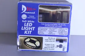 12v-110 Diamond 52686 Gr. 16 Foot Soft White Led Strip Light Kit With Dimmer Ada