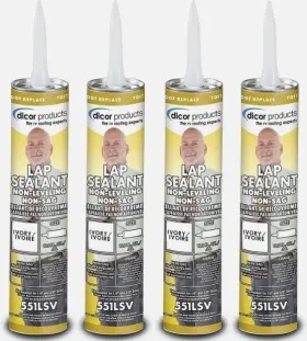 551lsv-1 Dicor Non-leveling Non-sag Rv Roof Sealant Ivory 10.3 Oz. Set Of 4