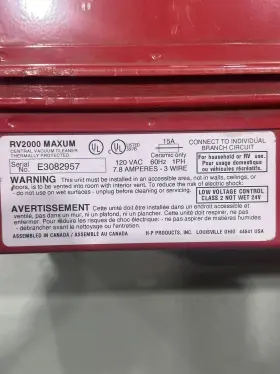 Rv2000maxum Dirt Devil Cv950 Rv2000 Used Rv Central Vac 8.5amp 3 Wire 120v #3 Rv2000maxum Dirt Devil Cv950 Rv2000 Used Rv Central Vac 8.5amp 3 Wire 120v #3
