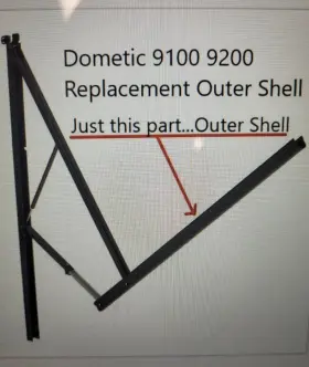 8952001.400u Dometic 60 3/4 Inch 9100 Rv Awning Replacement Part Outer Channel Arm White Used 8952001.400u Dometic 60 3/4 Inch 9100 Rv Awning Replacement Part Outer Channel Arm White Used