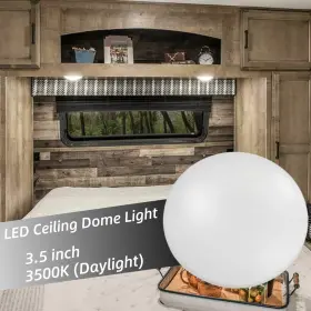 16263cwx1 Dream Lighting 12v 3.5 Inch Round Led Ceiling Dome Light Rv Trailer Interior Under Cabinet Lamp