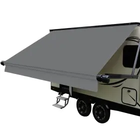 S5348333 Dulepax Heavy Duty 15ft2 Inch Grey Rv Awning Fabric Replacement 16 Oz Vinyl