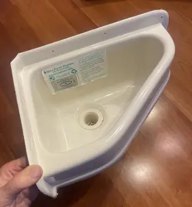 52-0811-20-b Duo-form Plastics Boat Rv Caravan Camper Triangle Acrylic Sink Small Corner W Downspout