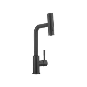 Df-mk511x-mb Dura Faucet Kitchen Deck Mount Rainfall Pull Out Matte Black Single Lever Ceramic