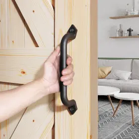 Hdl-0105 Easelife 10 Inch Barn Door Pull Handle Rustic Black Cast Iron Hdl-0105 Easelife 10 Inch Barn Door Pull Handle Rustic Black Cast Iron