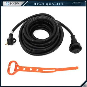 E16917cp700s Eccpp 36 Amp 25ft Rv Power Extension Cord Nema Tt-30p To L5-30r Twist Lock Connector