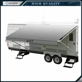 E17857cp289s Eccpp 8ft Grey Rv Awning Fabric 21 Feet Length Camper Replacement Shade