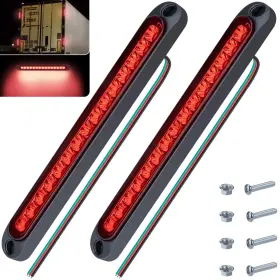 Ecocstm-ttlb-01 Ecocstm 2 Pcs Led Trailer Tail Light Bar 10 Inch 15 Red Brake Lights Strip Assembly Ecocstm-ttlb-01 Ecocstm 2 Pcs Led Trailer Tail Light Bar 10 Inch 15 Red Brake Lights Strip Assembly