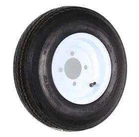 480-8 Ecustomrim 191215005987 Trailer Tire On White Rim 4.80-8 4.80 X Load Range C 4 Lug