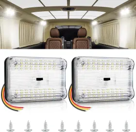 115628 Eeekit 2pcs 12v Dome Roof Interior Lights For Rv 36 Led Ceiling White 115628 Eeekit 2pcs 12v Dome Roof Interior Lights For Rv 36 Led Ceiling White