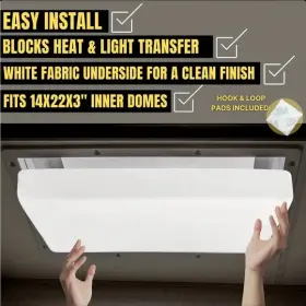 Je-kuoy-14av Energy Wise Rv Skylight Insulator V2 With/ Reflective Surface Fits 14x22