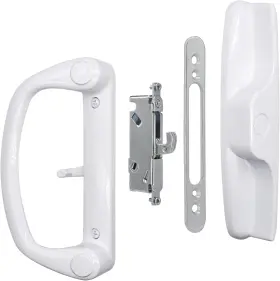 Alumhdkd-w2 Eockatoo Sliding Glass Patio Door Handle Replacement Set With Mortise Lock 45 White