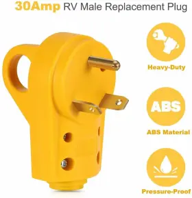 Pl-94 Epicord 30 Amp Rv Replacement Male Plugwith Disconnect Handle 3 Prong Yellow Pl-94 Epicord 30 Amp Rv Replacement Male Plugwith Disconnect Handle 3 Prong Yellow
