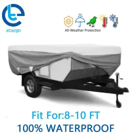 485323 Etecgo Premium Rv Trailer Waterproof Cover For Folding Pop Up Camper 8-10 Ft 485323 Etecgo Premium Rv Trailer Waterproof Cover For Folding Pop Up Camper 8-10 Ft