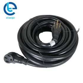634248 Etecgo 50 A 50ft Rv Extension Cord Power Cable 6/3 8/1 Wire Nema 14-50 Motorhome Camper 634248 Etecgo 50 A 50ft Rv Extension Cord Power Cable 6/3 8/1 Wire Nema 14-50 Motorhome Camper