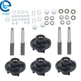 807967 Etecgo 4 Sets On Inch Trailer Hub Kit 1 Round Bt8 Spindle With Bearing #3 807967 Etecgo 4 Sets On Inch Trailer Hub Kit 1 Round Bt8 Spindle With Bearing #3