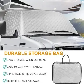 Rwc159753 Excelfu Rv Windshield Cover Compatible With Class C Ford E450 1997-2024 Silver Rwc159753 Excelfu Rv Windshield Cover Compatible With Class C Ford E450 1997-2024 Silver