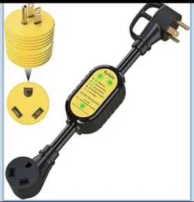 4200j Eygde 50 Amp To 15 110 Rv Adapter - Patented Power With Surge 4200j Eygde 50 Amp To 15 110 Rv Adapter - Patented Power With Surge